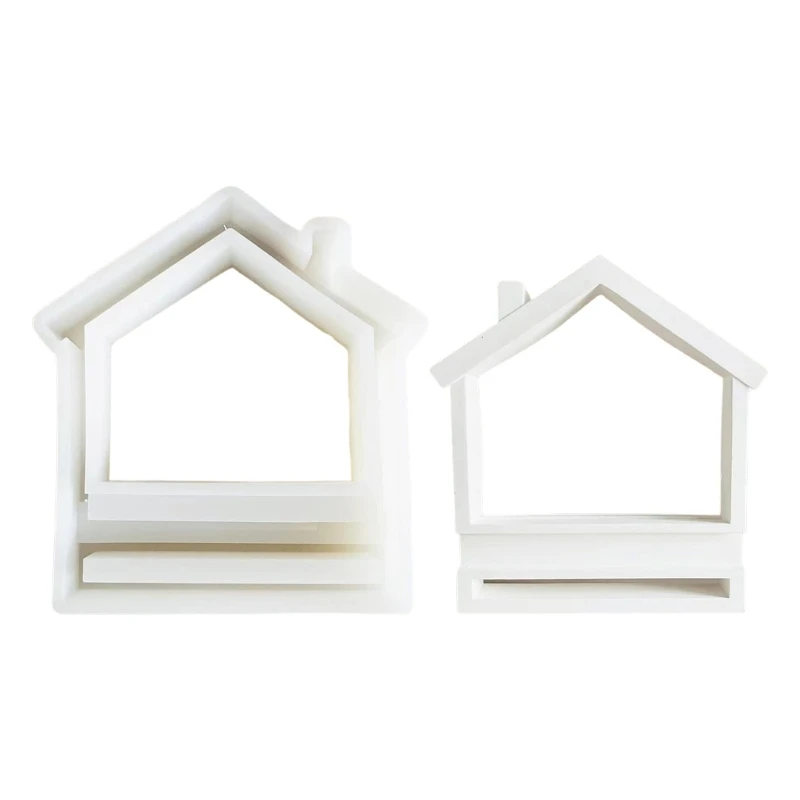 Easy Release House Silicone Mold Home Decoration Enthusiast's Choice Silicone House Mold for DIY Base Projects