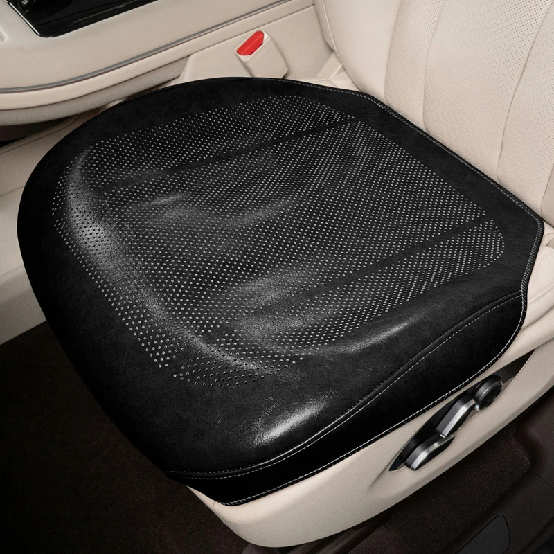 

Universal Luxury Car Seat Cover Vintage Pu Leather Single Piece Ventilated Breathable Car Cushion Seat Protector Car Accessories