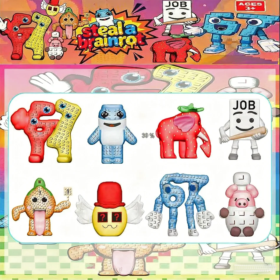 

9cm Steal a Brainrot Anime Game Action Figures PVC Gaming Peripherals Desk Decoration Collection Figures Model Toy For Kid Gift