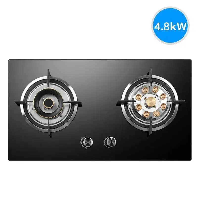 Household Gas Stoves Liquefied Gas High Fire Gas Range Binocular Stove with Flameout Protection