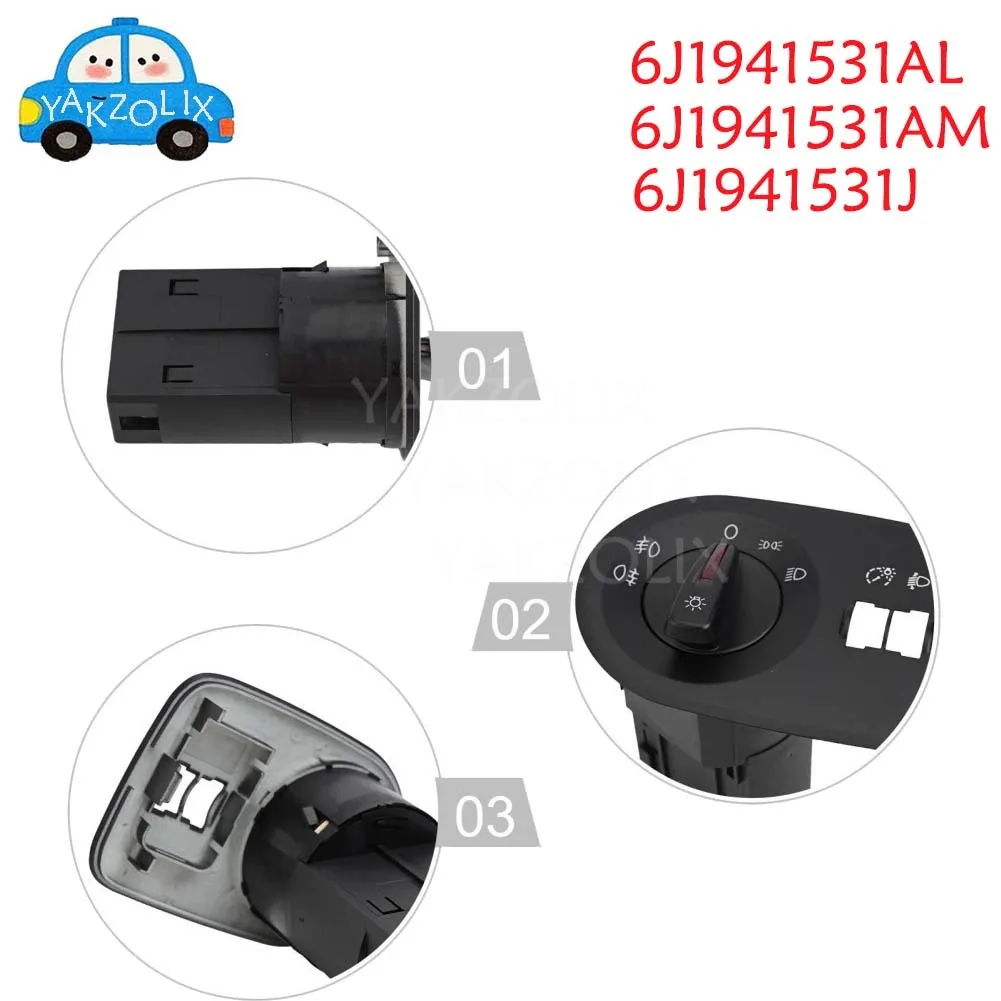 

For 2009 2010 2011 2012 2013 2014 2015 Seat for Ibiza Headlight and Fog Light Control Switch Button Car Accessories