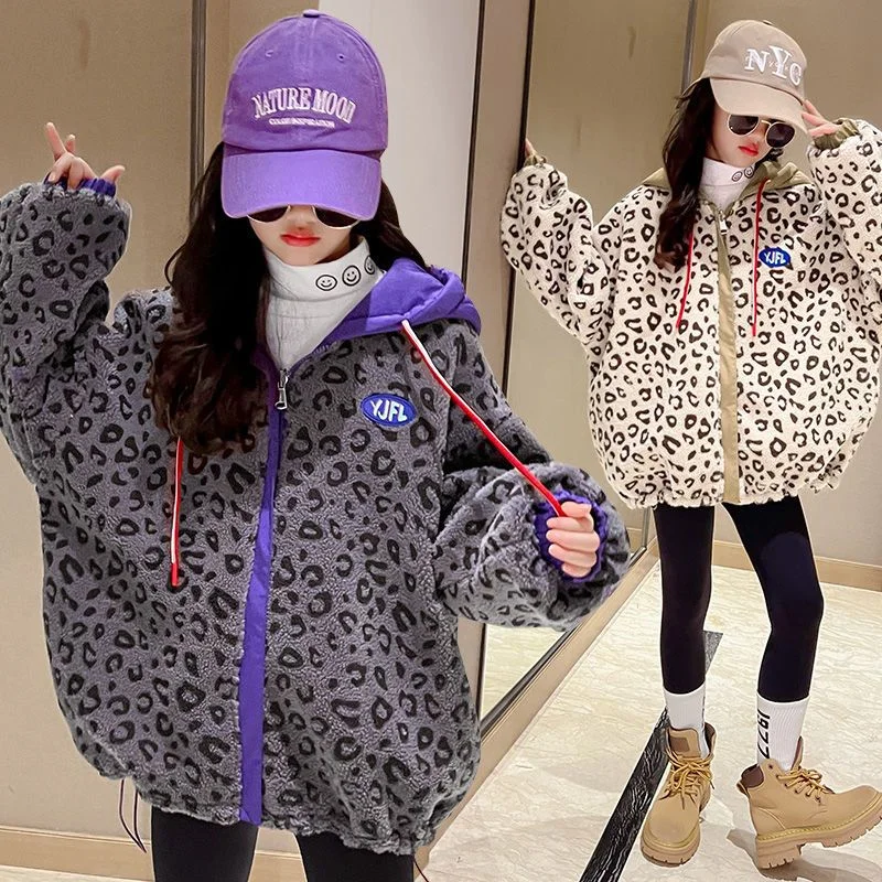 Girls Coat Jacket Winter Cotton Windbreak 2023 Letters Warm Thicken Teenagers High Quality Children\'s Clothing