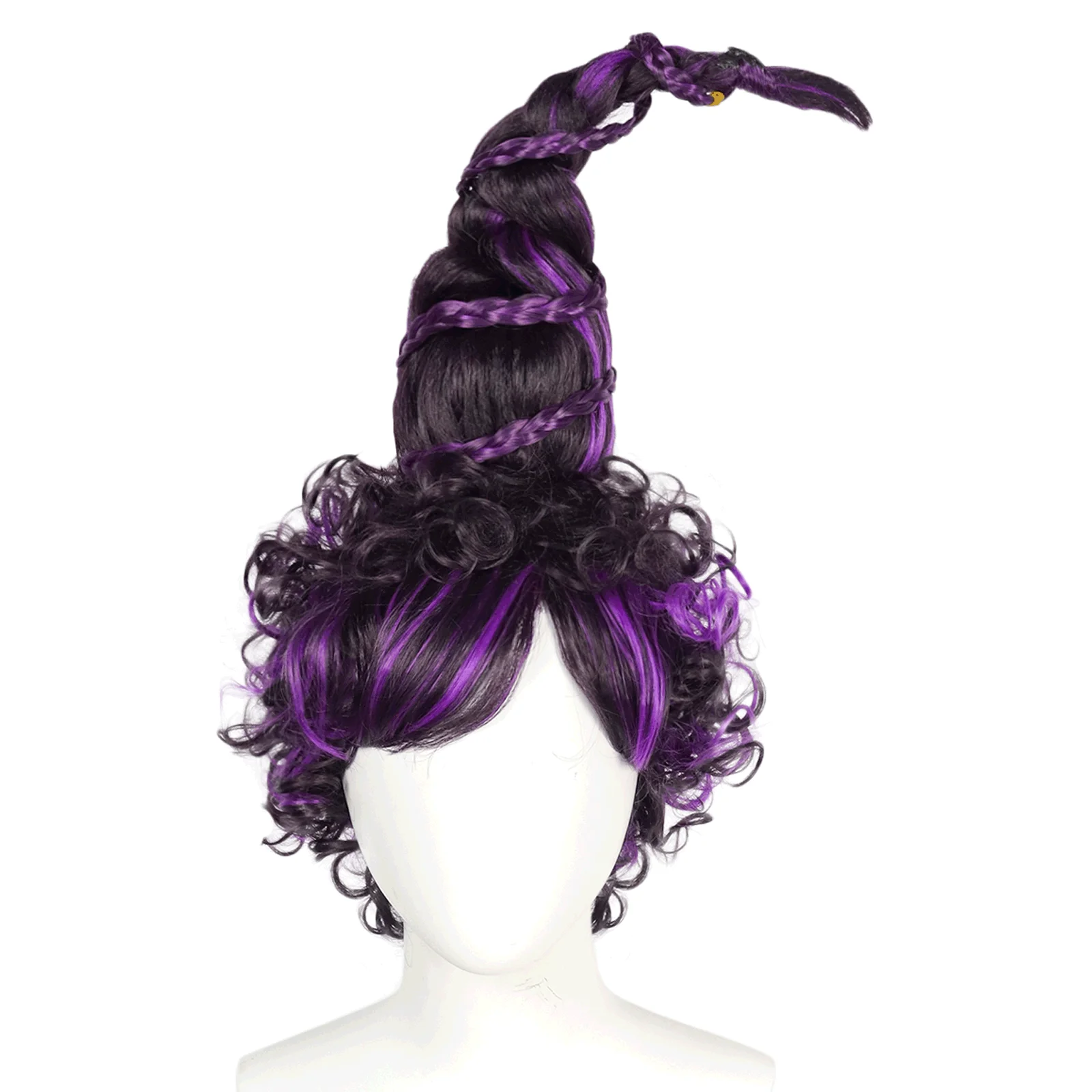 

Halloween Costume for Women Mary Sanderson Cosplay Wig Purple 40cm Long Witch Cosplay Carnival Party Costumes Props