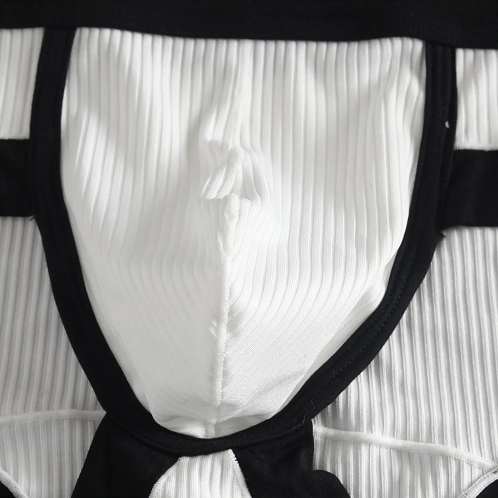 Men\'s low-waist sexy underwear U-convexs large bag youth striped Underpants breathable soft comfort loose fiber fabric briefs