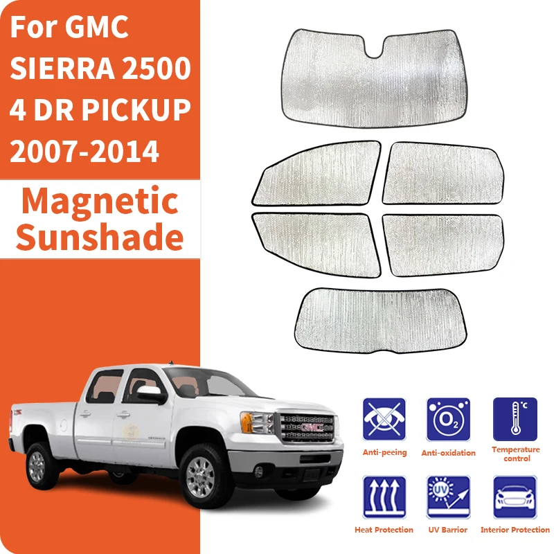 

Custom Car Window Sunshade Anti-UV Car Sun Window Visors Sunshade Covers Accessories For GMC SIERRA 2500 4 DR PICKUP 2007-2014