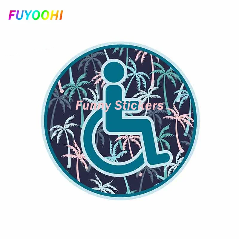 

FUYOOHI Play Stickers Creativity Funny Tropical Surf Disabled Car Stickers JDM Waterproof Decal 3D Car Accessories Decoration