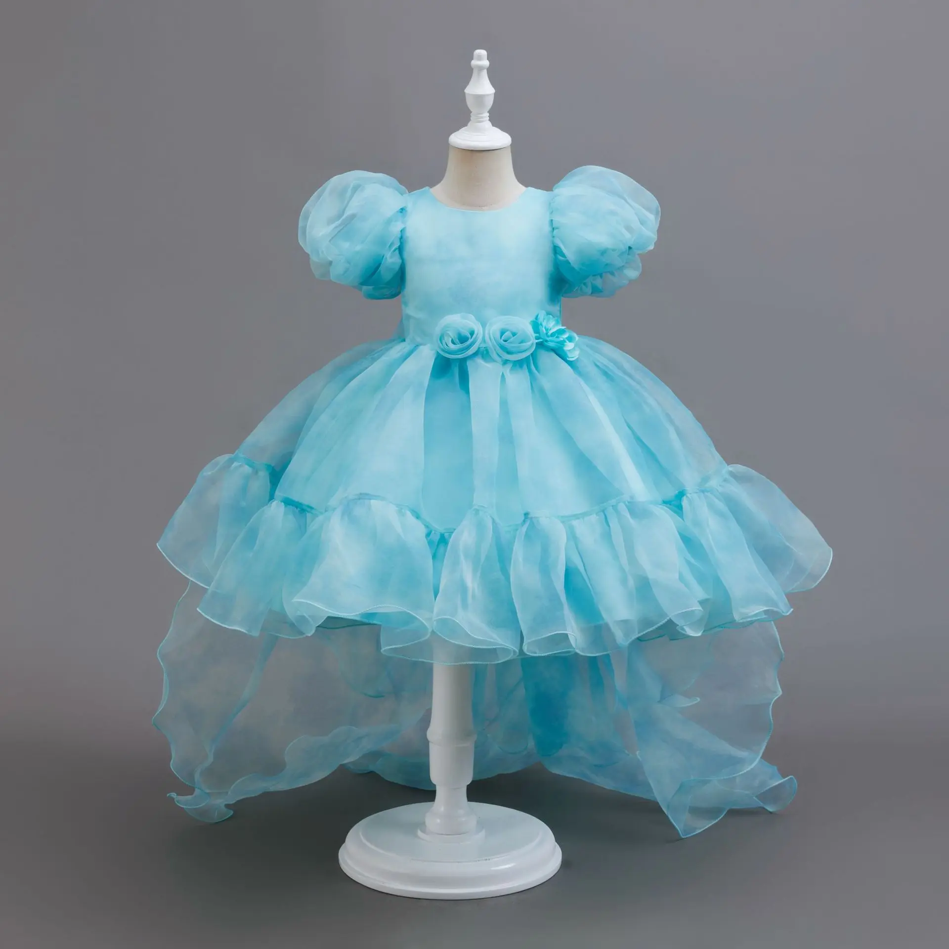 Puffy Girl Birthday Dress Kid Girls' Party Dresses Trailing Child Clothes Ball Gown