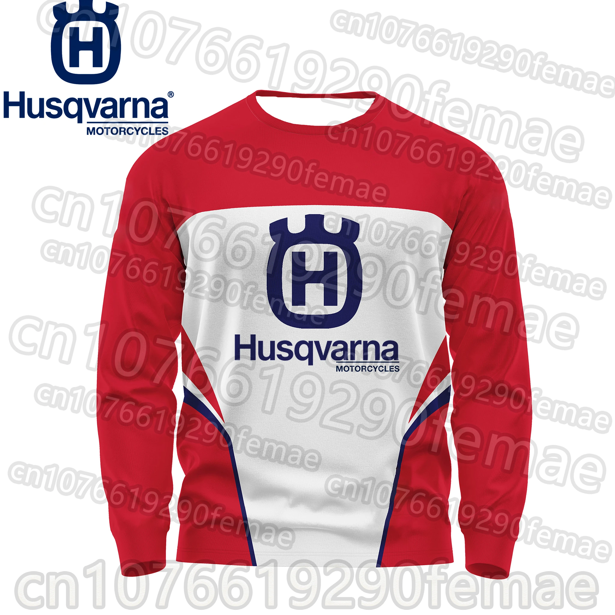 

Новая футболка с длинным рукавом и принтом Husqvarna 2026 года | Мужская повседневная спортивная мотоциклетная майка-куртка для весны и лета