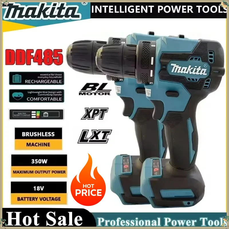 

Makita DDF485 10MM LXT Compact Cordless Tool Multi-function Screwdriver 18V Impact Brushless Drive Rechargeable Brushless Drill