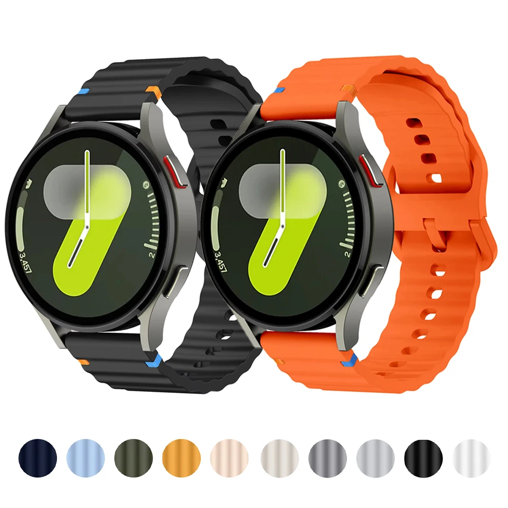 Ремешки 20 мм 22 мм для Samsung Galaxy watch 7/FE/5 Pro/4/6 classic/Gear s3/active 2, спортивный браслет Correa HUAWEI GT 2e 3 4 5 Band