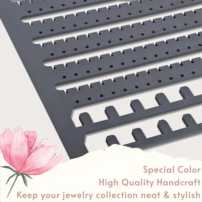 1 قطعة مجوهرات معلقة خشبية الحائط قلادة أقراط عرض موقف الأذن ترصيع حامل تخزين الرف ديكور المنزل #5