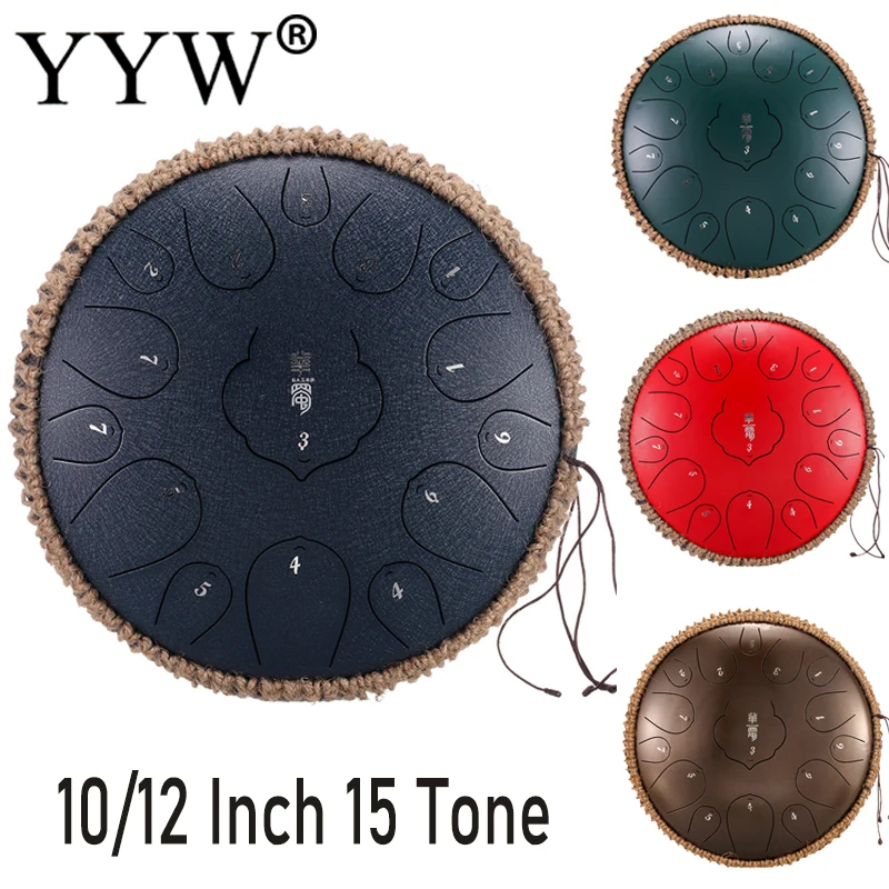 12 ''11 /15 Tone Drum Handheld Tank Drum Percussion Instrument Yoga Meditation Beginner Music Lovers Gift Hand Pan Ethereal Drum