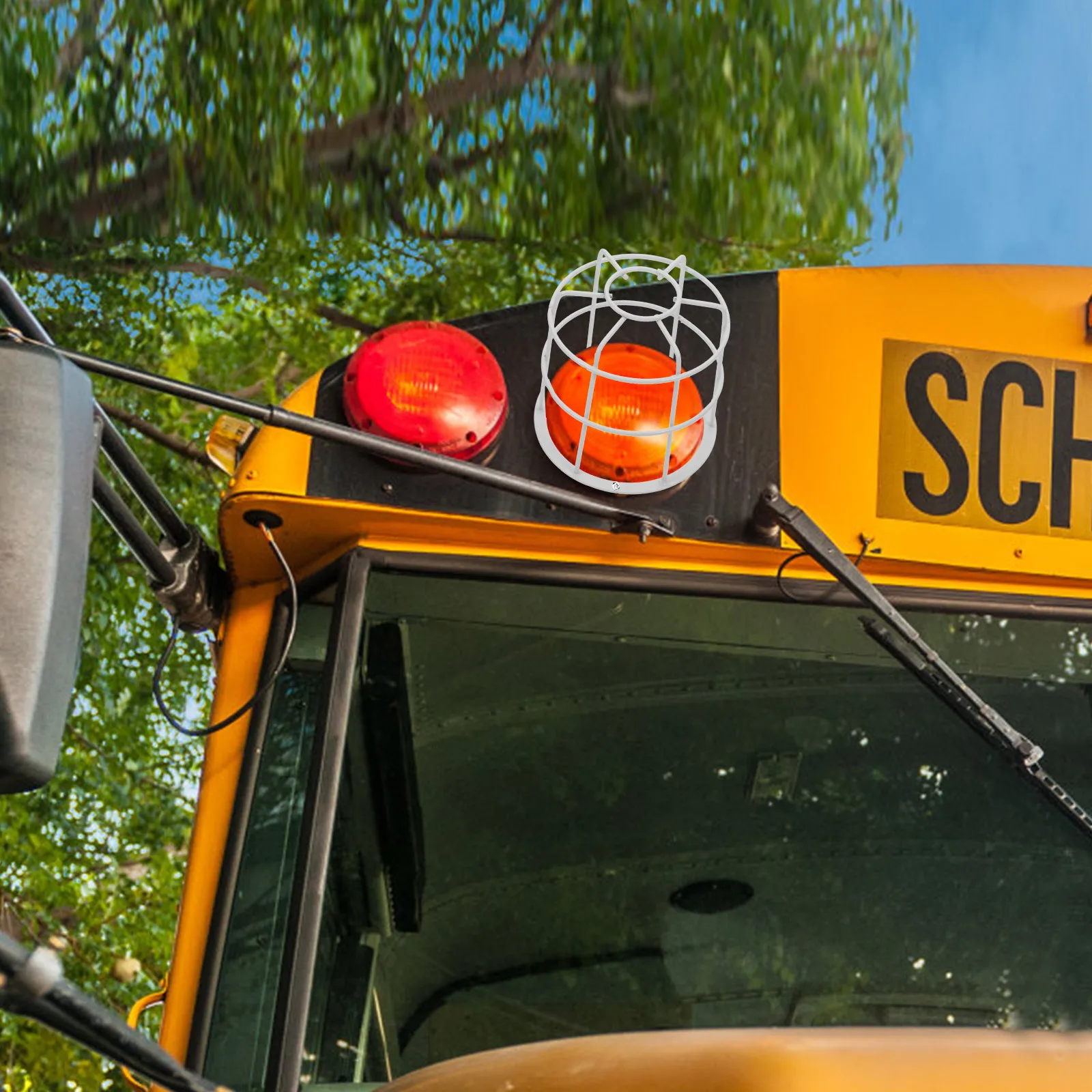 

School Bus Warning Proof Iron Cage Cover Protective LED Light Bulb Wire Frame Guard Explosionproof Safety Mesh