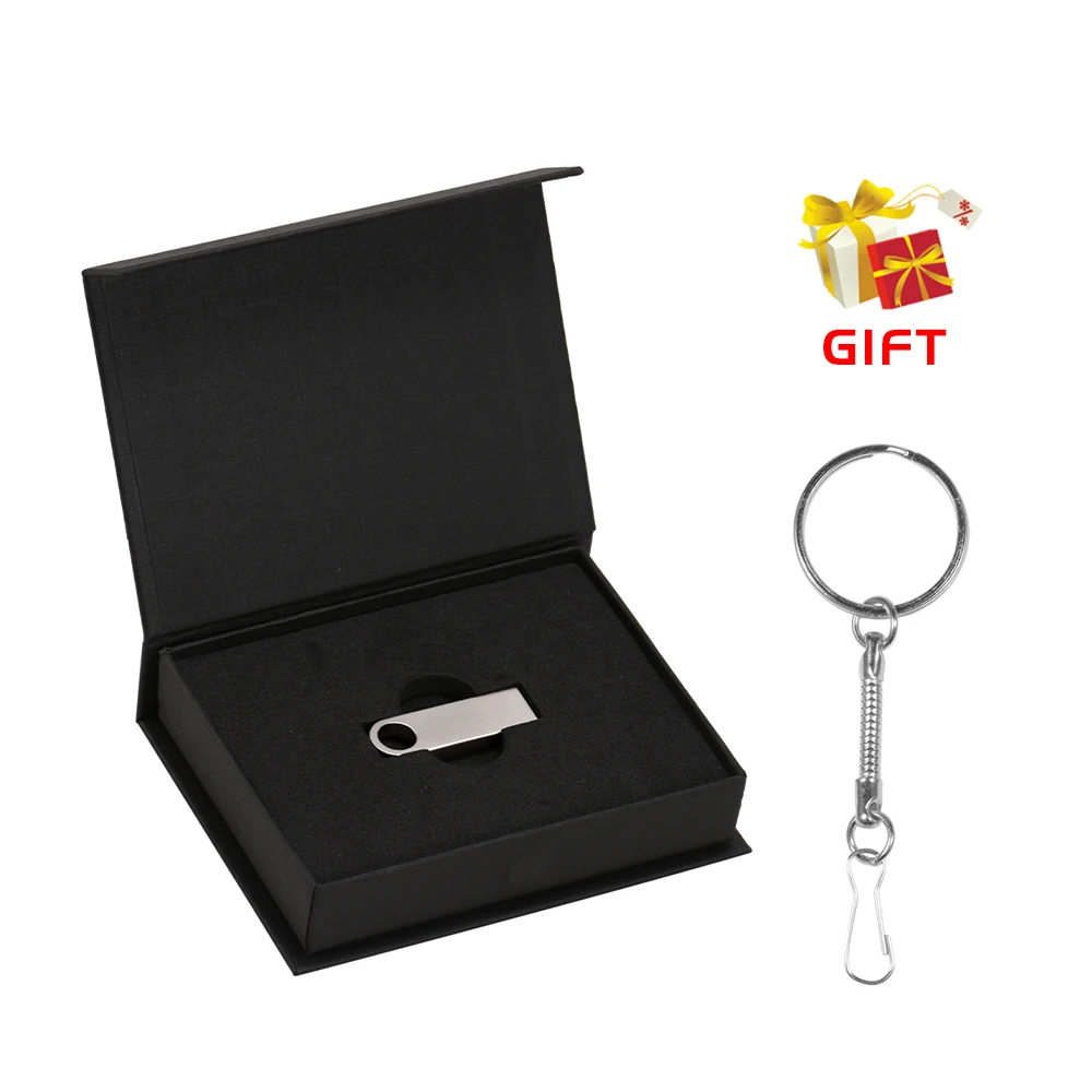 محرك فلاش USB 2.0 معدني محاصر 64 جيجابايت محرك القلم الإبداعي 100% القدرة الحقيقية هدية الزفاف عصا الذاكرة عصا الإبهام الذهبية 32 جيجابايت 16 جيجابايت