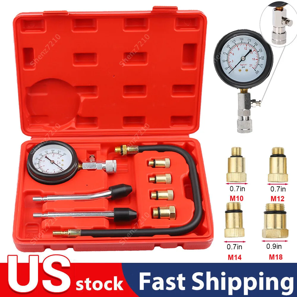 

Engine Cylinder Compression Gauge Tester Kit Gas Engine Diagnostic Tester Tool