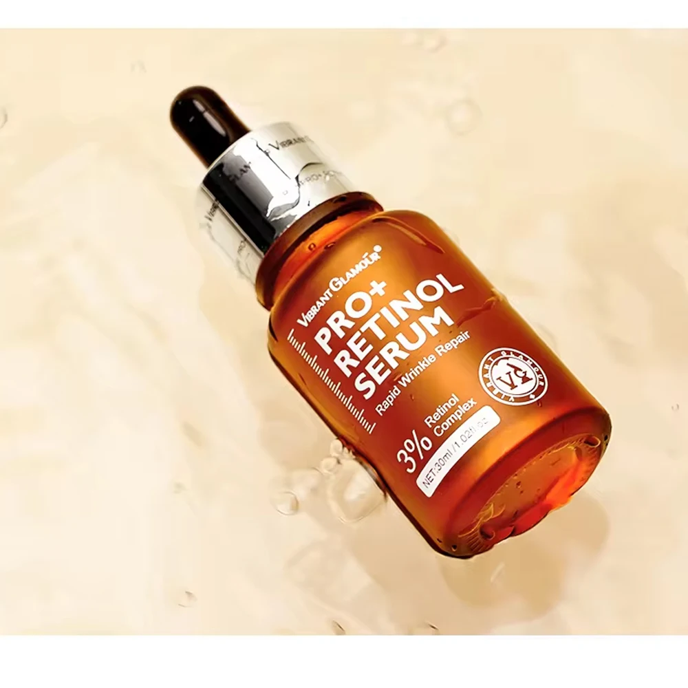 

VIBRANT GLAMOUR PRO+ Retinol Face Serum Upgrade 3% Retinol+3X Peptide+5X Ceramide Repair Skin Firming Collagen Anti-Aging