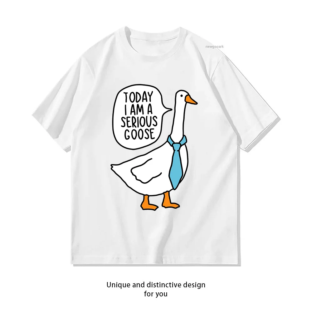 Today I Am A Serious Goose Classic T-Shirt woman man summer cotton graphic t shirts Adult streetwear camisetas tops tee
