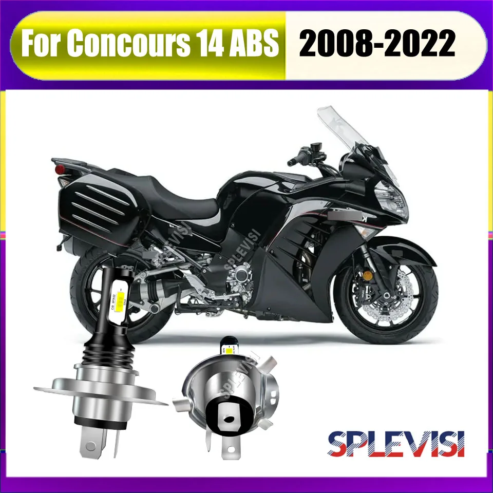 

2x 9003 H4 LED Whtie Headlight - boast an impressive lifespan 50,000 hours For Kawasaki Concours 14 ABS 2008 2009 2010 2011-2022