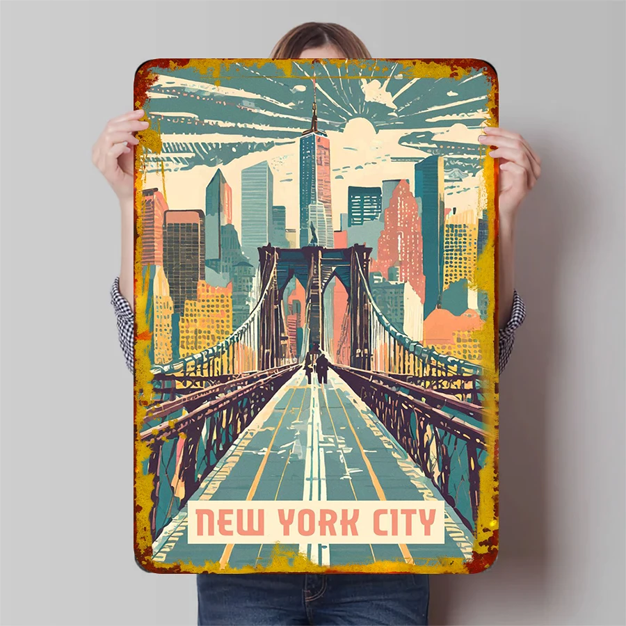 Home Decor New York - New York City Skyline Brooklyn Bridge