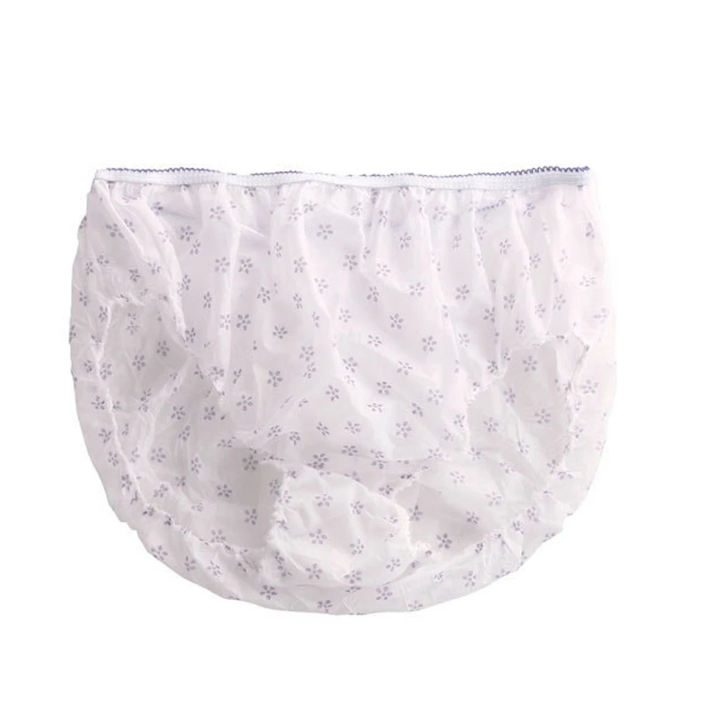 Flower Printing Panties for Pregnant Women Disposable Travel Clean Underwear Pregnant Prenatal Postpartum Supplies D5QA