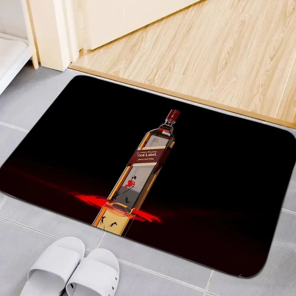 Classic Whisky Johnnie Walker Floor Bath Mat Cute Room Decor Hallway Carpet for Bedroom Prayer Rug Home Decoration Balcony Rugs