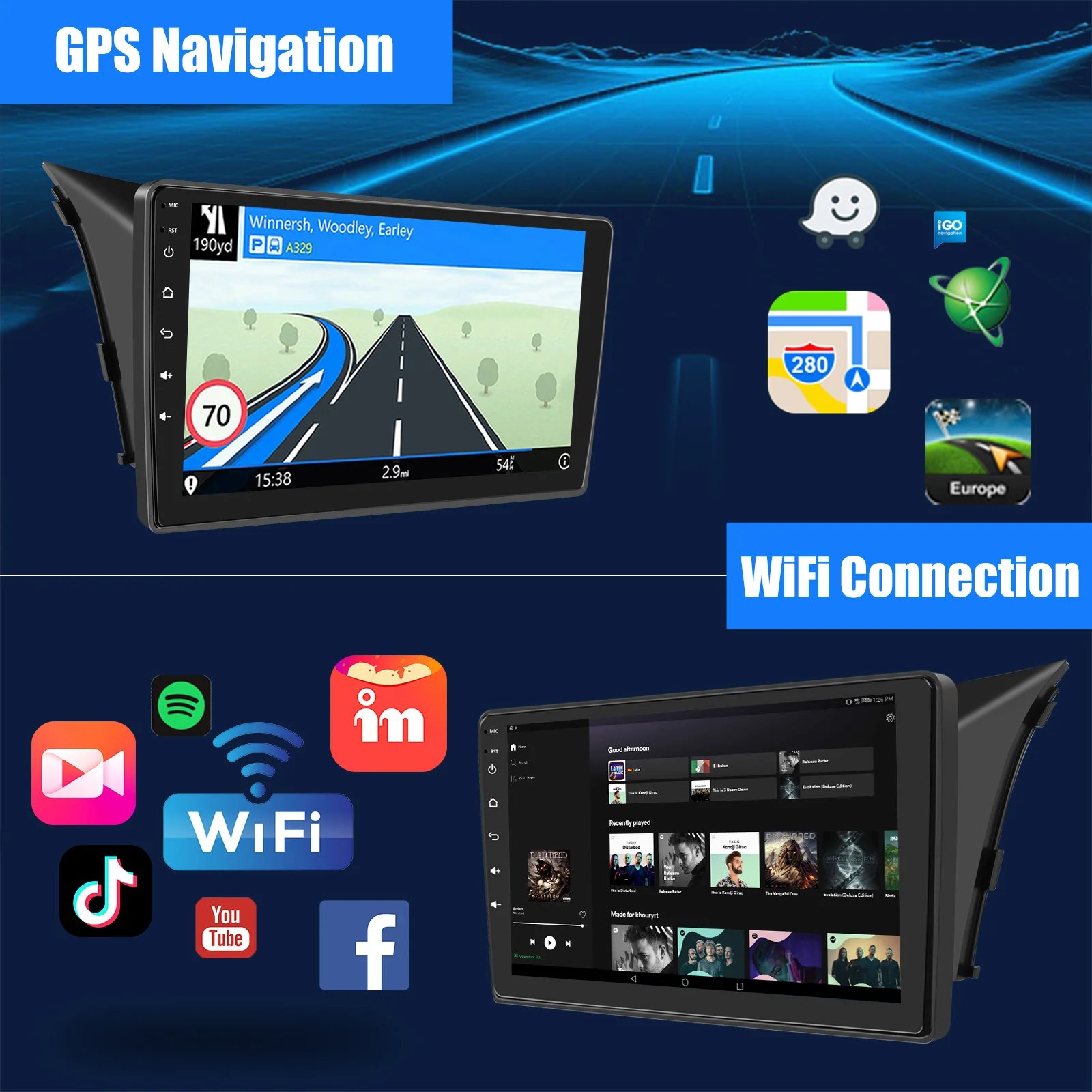 ESSGOO 9 "2DIN عرض أندرويد 14 لشركة هيونداي I30 12-16 اللاسلكية CarPlay أندرويد السيارات راديو ستيريو للسيارة لتحديد المواقع والملاحة FM BT RDS