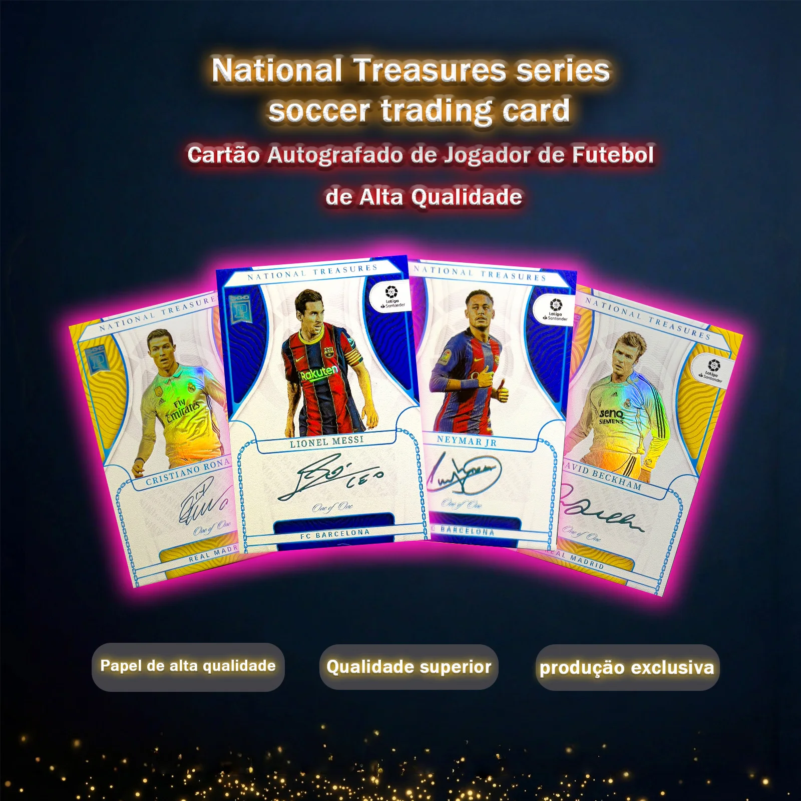 DIY Homemade PANINI World Cup Star Card Neyma David Beckham Cristiano Ronaldo Lionel Messi Character Collection Card Toys