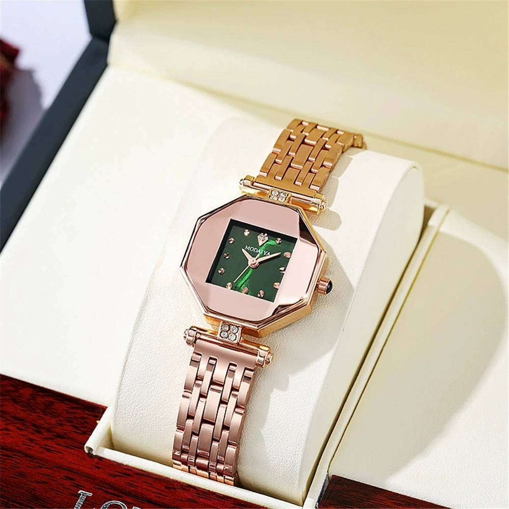 New Fashion Luxury Woman Bracelet Watch Ladies High Quality Wristwatches Women Square Stainless Steel Quartz Watches Reloj Mujer