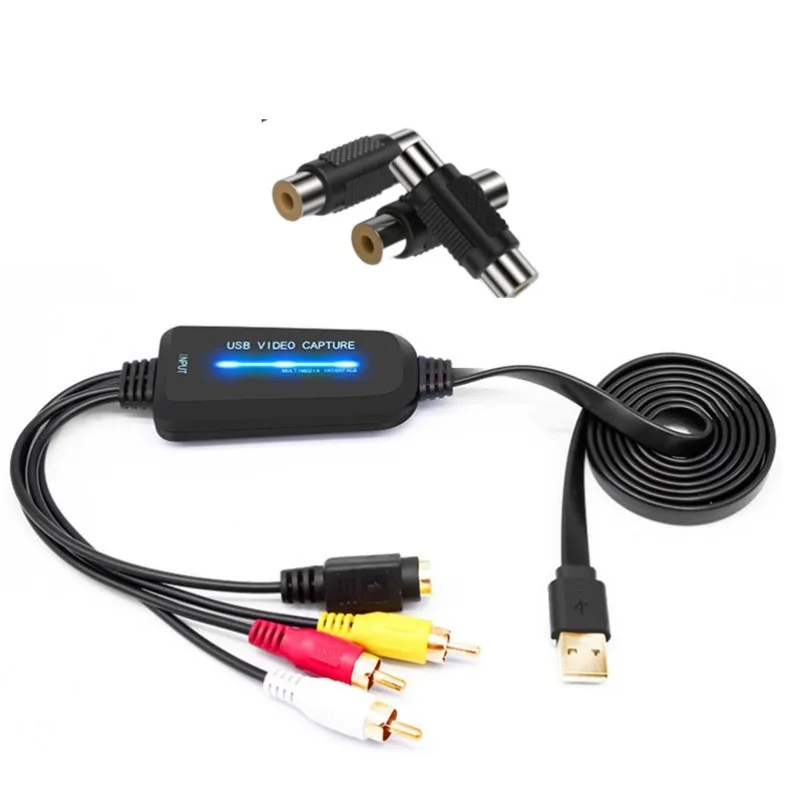 Single USB Video Capture Card with Chip AV Signal To USB Drive-free Video Conversion Module