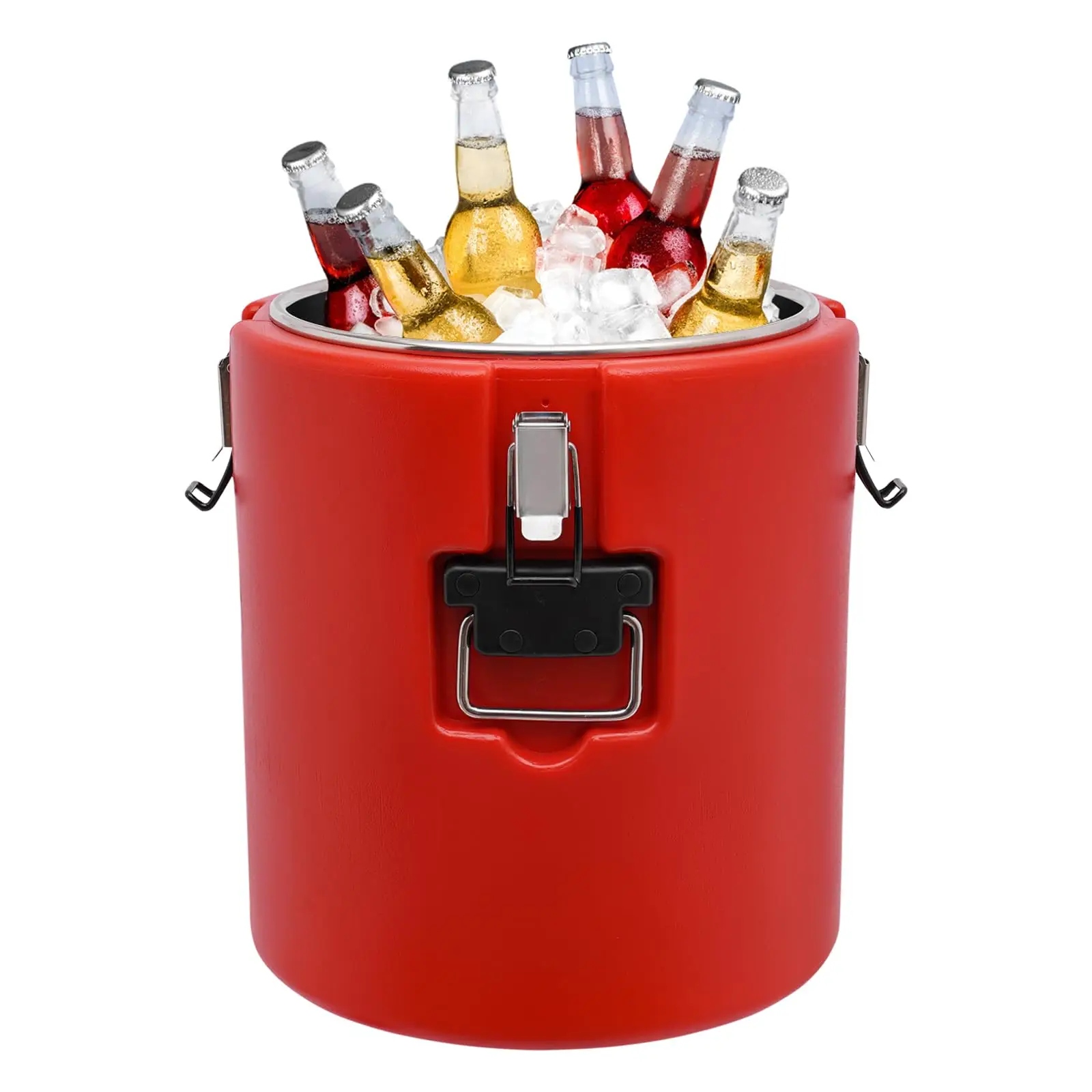 

32Qt Insulated Soup Container, Portable Commercial Hot-Cold Hot Box Food Warmer Large Insulated Barrel Cooler Carrier Stainless