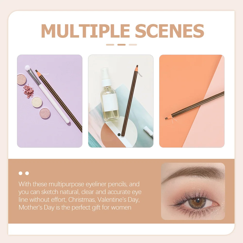 Lápiz de cejas resistente al agua, lápiz de tatuaje de cejas de larga duración con núcleo rasgable, lápiz de maquillaje duradero a prueba de manchas para mujeres, ojos naturales