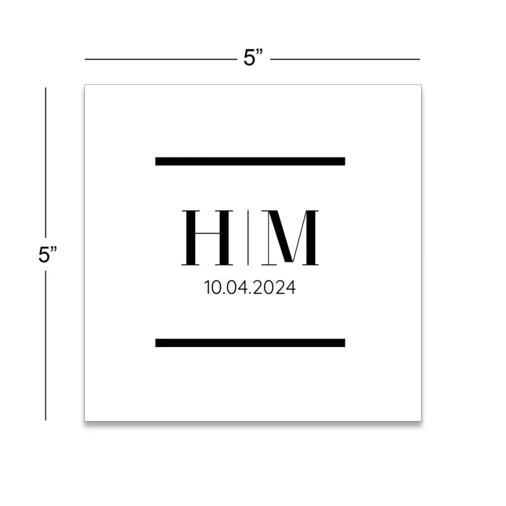 أحرف الحفلات باللونين الأبيض والأسود مكونة من 3 طبقات مناديل كوكتيل مخصصة مميزة لتخصيص الأسماء والتاريخ أو أي رسالة أخرى