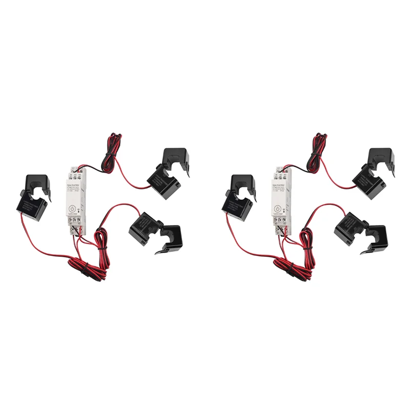 【¡Venta caliente!】 Medidor de energía trifásico 2X Zigbee 100-240V Aplicación móvil Control remoto Medidor de energía de carril multifuncional para el hogar