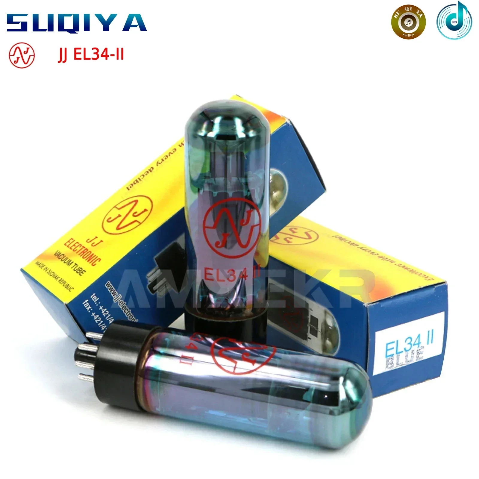 

SUQIYA-JJ EL34 Vacuum Tube Audio Valve Replace EL34-TII 6CA7 6P3P EL34 Power Tube DIY Amplifier Factory Test And Match