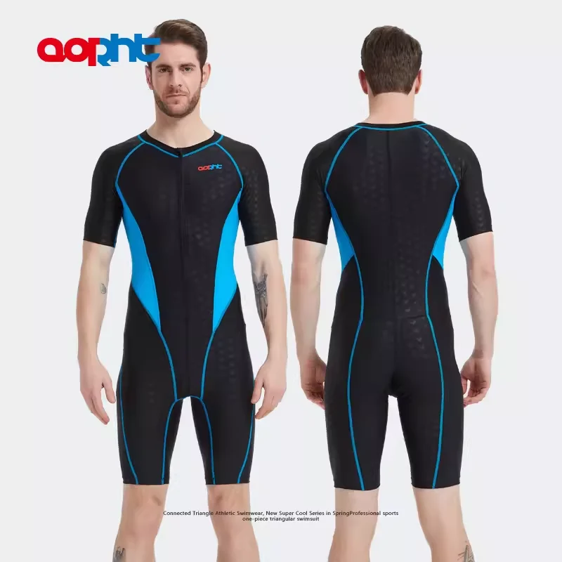 Women Men Outdoor Water Sports Professional Training Competition SwimWear One Piece Waterproof Quick Dry Beach Bathing SwimSuit