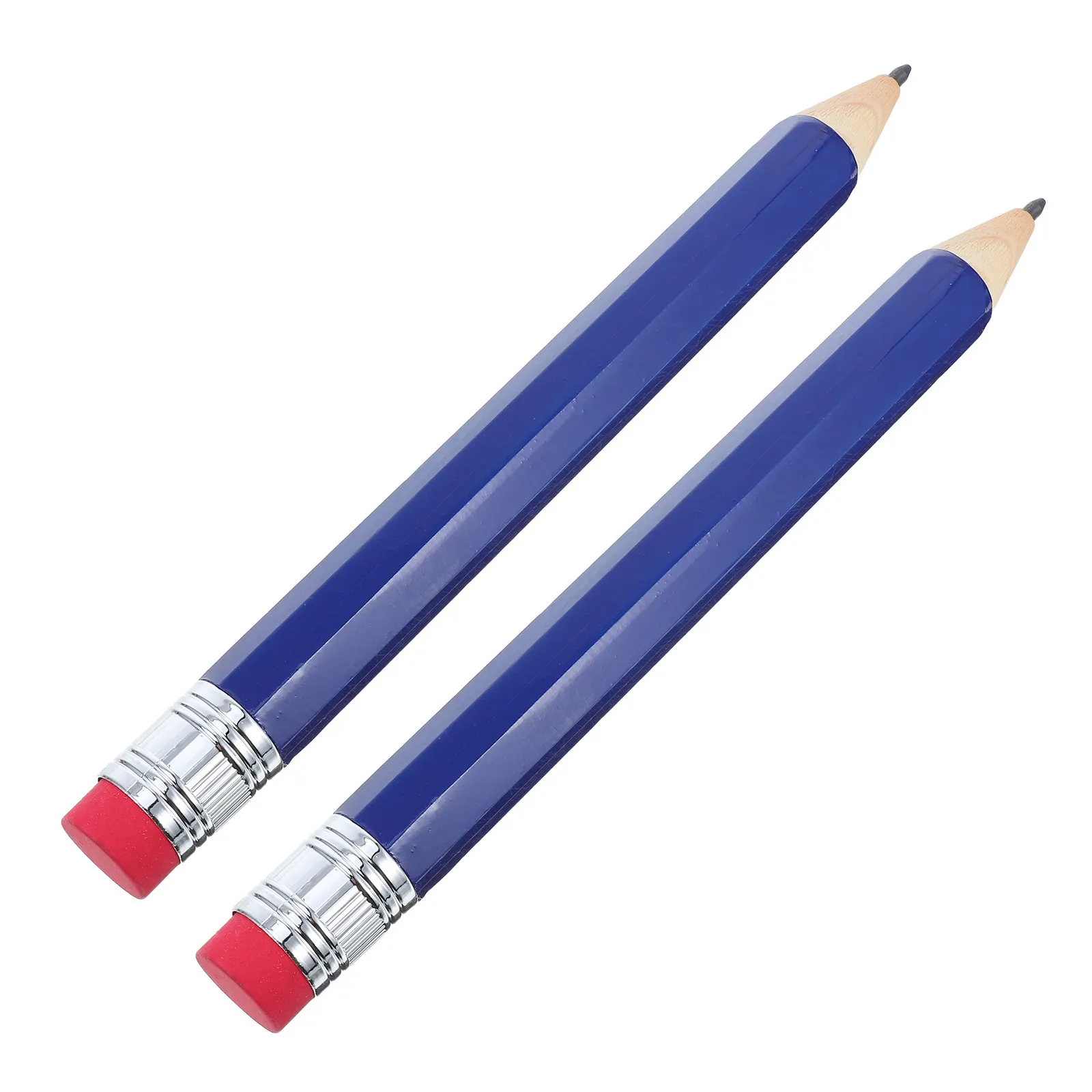 2Pcs Oversized Wooden Pencil 15.33inch Giant Colored Pencil for Creative Activities Cosplay Photo Prop Classroom Decor