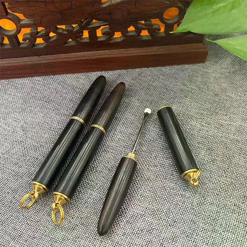 /YOV/Portable Solid Wood Mini Ear Cleaner Keychains Ear Wax Removal Tool Nettoyage Oreille Earpick Ear Spoon Attached Key Ring