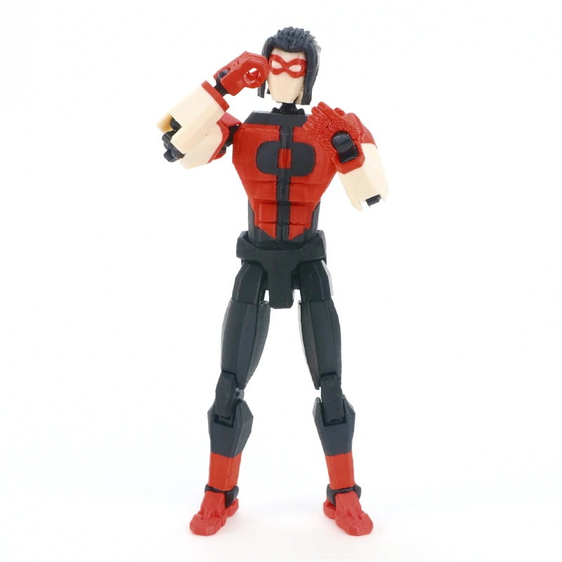 Invincible Mark Teen Oliver Inspired Action Figure Multi-Joint Articulated Red Black Hero Style Posable Collectible Toy