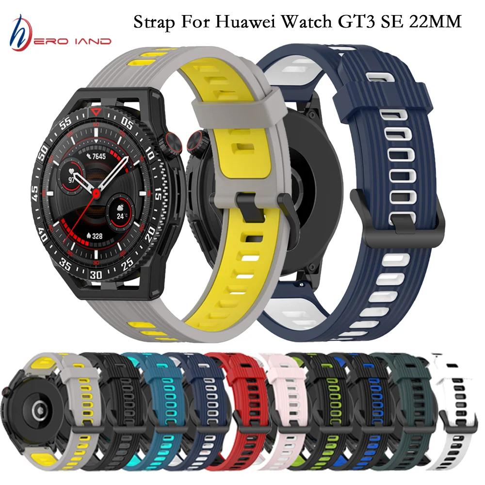 Huawei için Heroland akıllı saat kayışı izle Huawei SE 22MM silikon spor bilezik kemer yedek Watchband bileklik Correa yeni