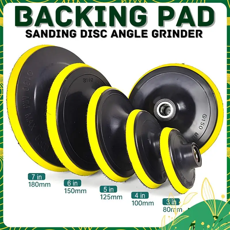 (BF06)Backing Pad Hook And Loop Drill Adaptor Sanding Disc Angle Grinder 80mm-180mm Click Hardware