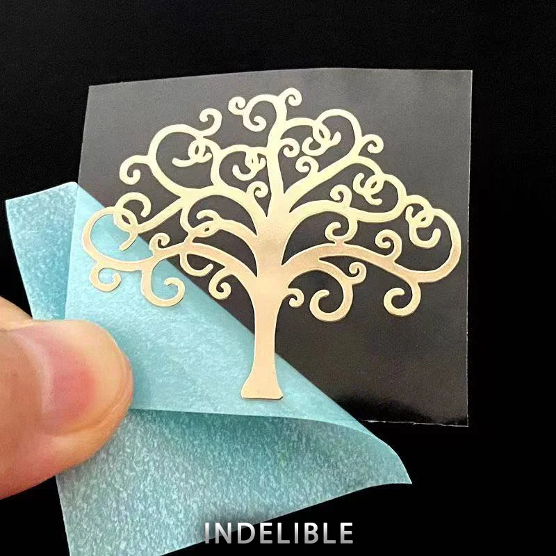 Creative Personality Pattern Wealth Tree Abundant Tree Metal Stickers Mobile Phone Back Shell Back Stickers Computer Decorative