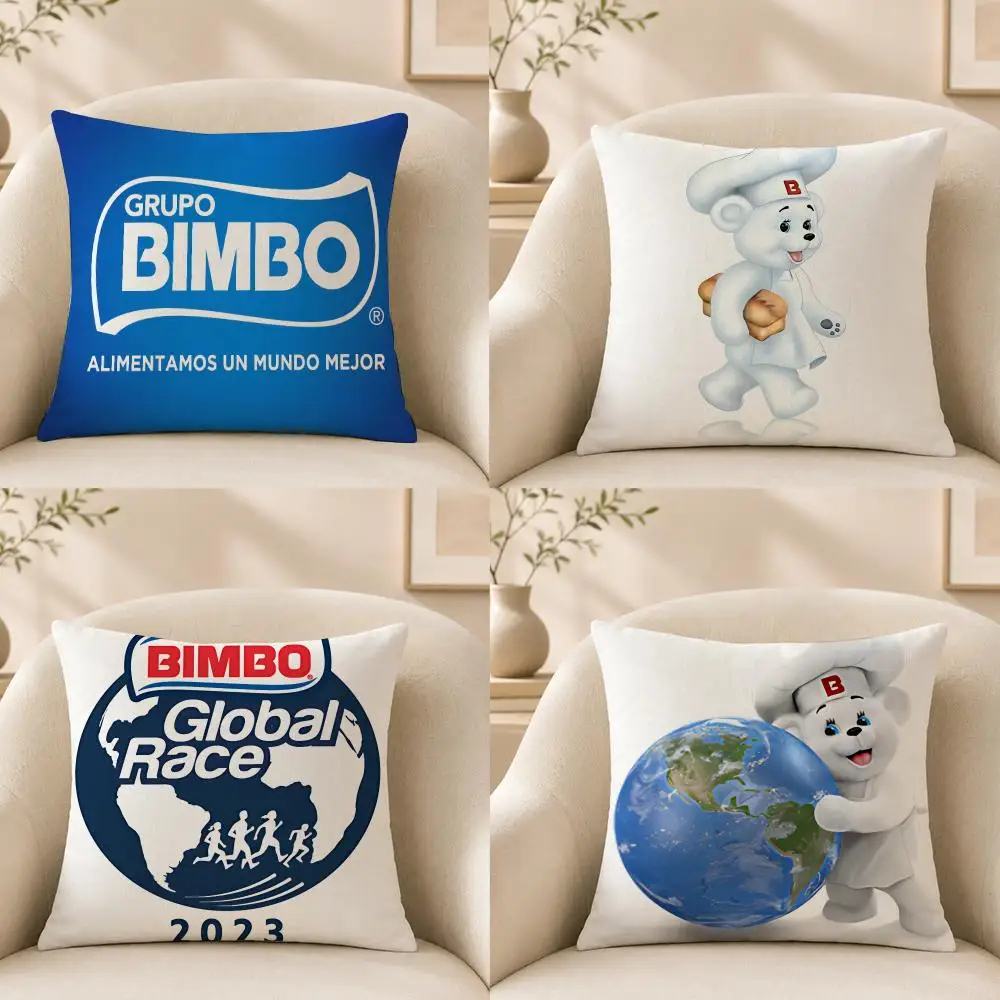 Food G-Grupo Bimbo Cushion Cover Short‑plush Cushion Cover,Breathable,Skin‑friendly,Washable,room Sofa Decor Gift