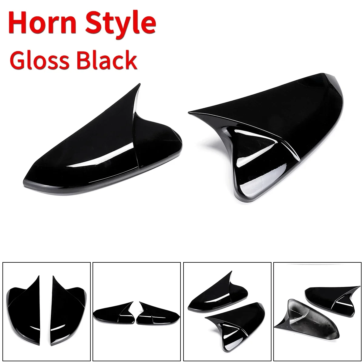 غطاء مرآة الرؤية الخلفية باللون الأسود اللامع غطاء باب السيارة الجانبي لهوندا سيفيك 2016-2020 غطاء الجناح الجانبي 76251-TBA-A11ZF #6