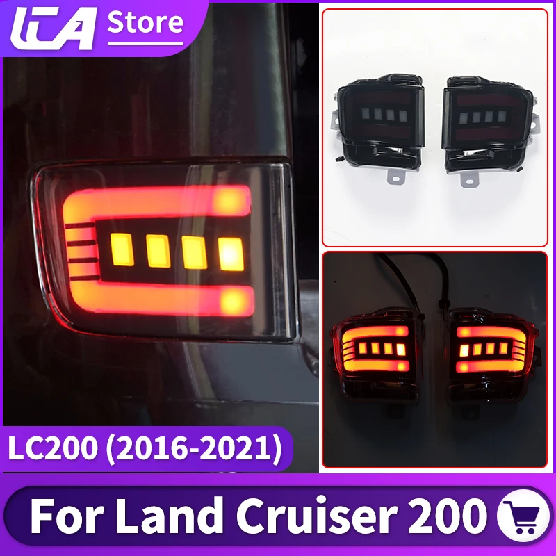 

For Toyota Land Cruiser 200 2016-2021 Rear bumper LED lamp fog lamp Stop Lamp LC200 FJ200 Exterior Modification Accessories