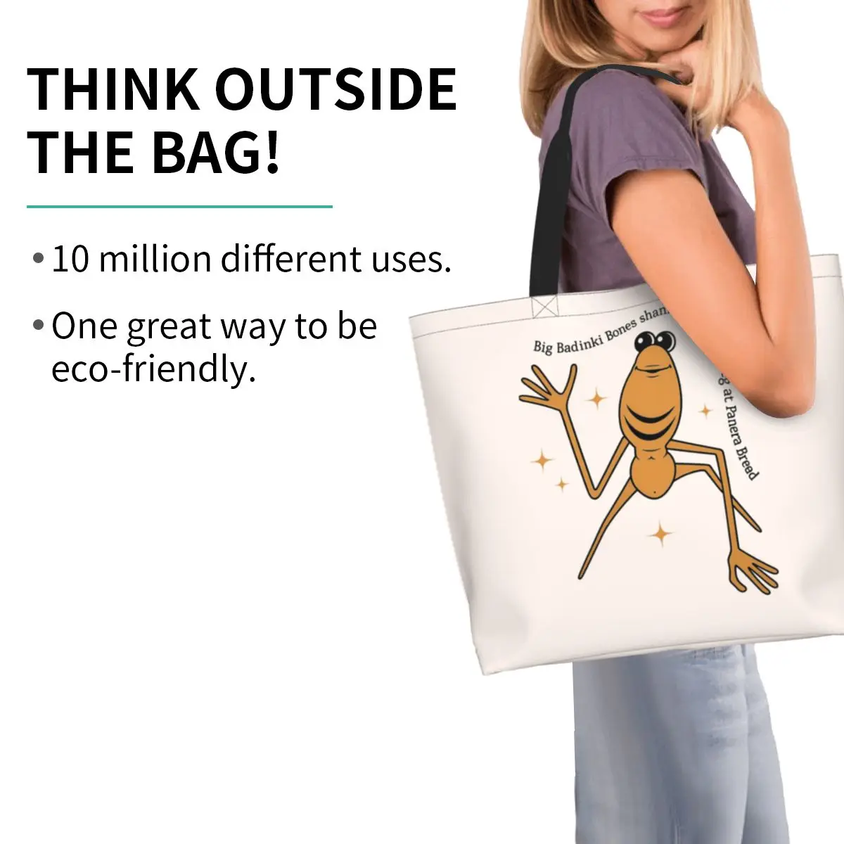 Marcus The Worm Robert Help Meme Brain Rot Shopping Tote Bag Canvas Large Capacity Shoulder Bags Shopper Grocery Handbag Women