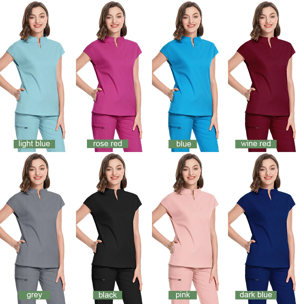 Pure Simple High-quality Scrub Nurse Uniform Healthcare Scrubs Set Medical Clothing for Women Operating Room Doctor Work Clothes