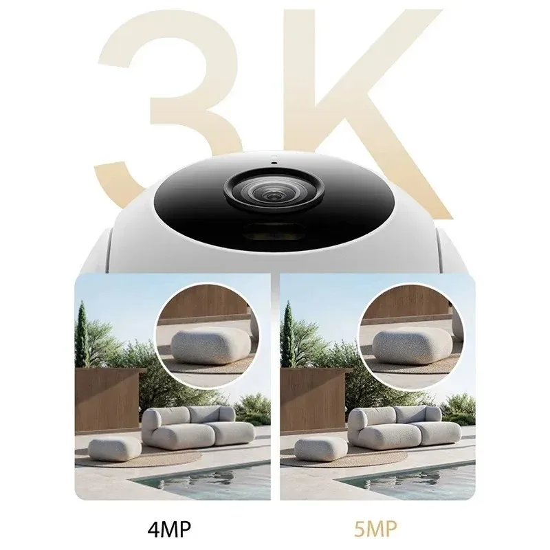 NEW Xiaomi Outdoor Camera 4C 5 Megapixel Full-color Night Vision IP66 Waterproof Bidirectional Gimbal Wifi 6 Humanoid Tracking view 3