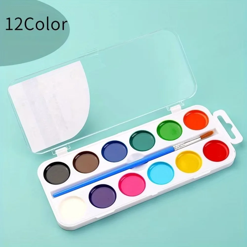 

12/14/18 Color Semi-dry Solid Watercolor Paint Hand-painted Solid Children's Painting Watercolor Set Washable