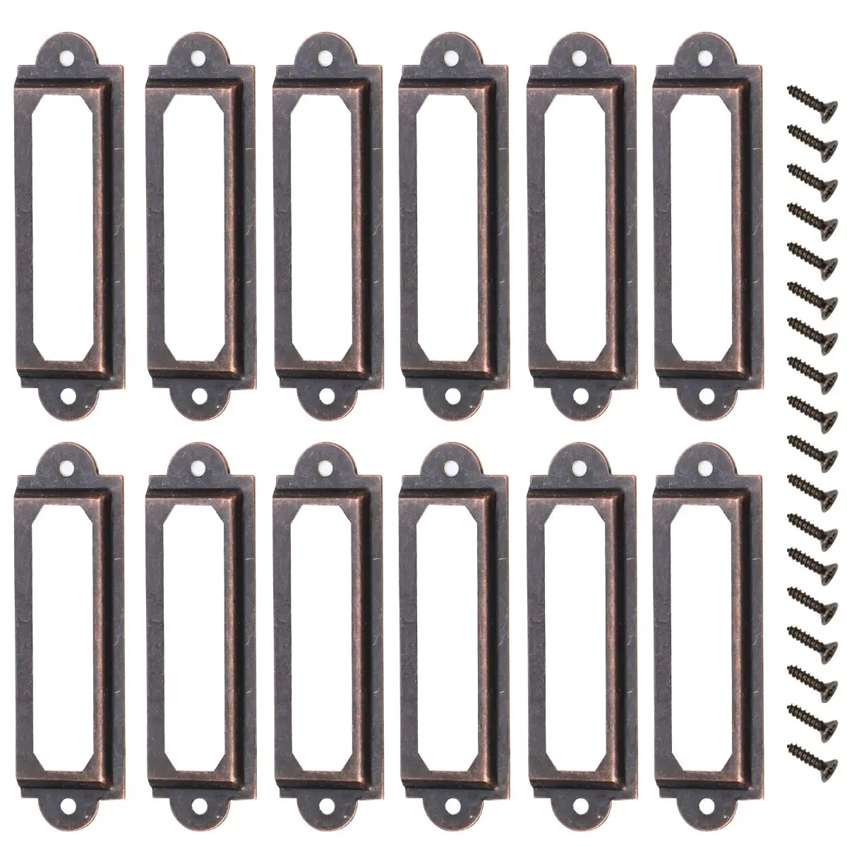 

25 Pcs Vintage Style Label Holder Drawer Accessories Office Cupboard Labels Pull