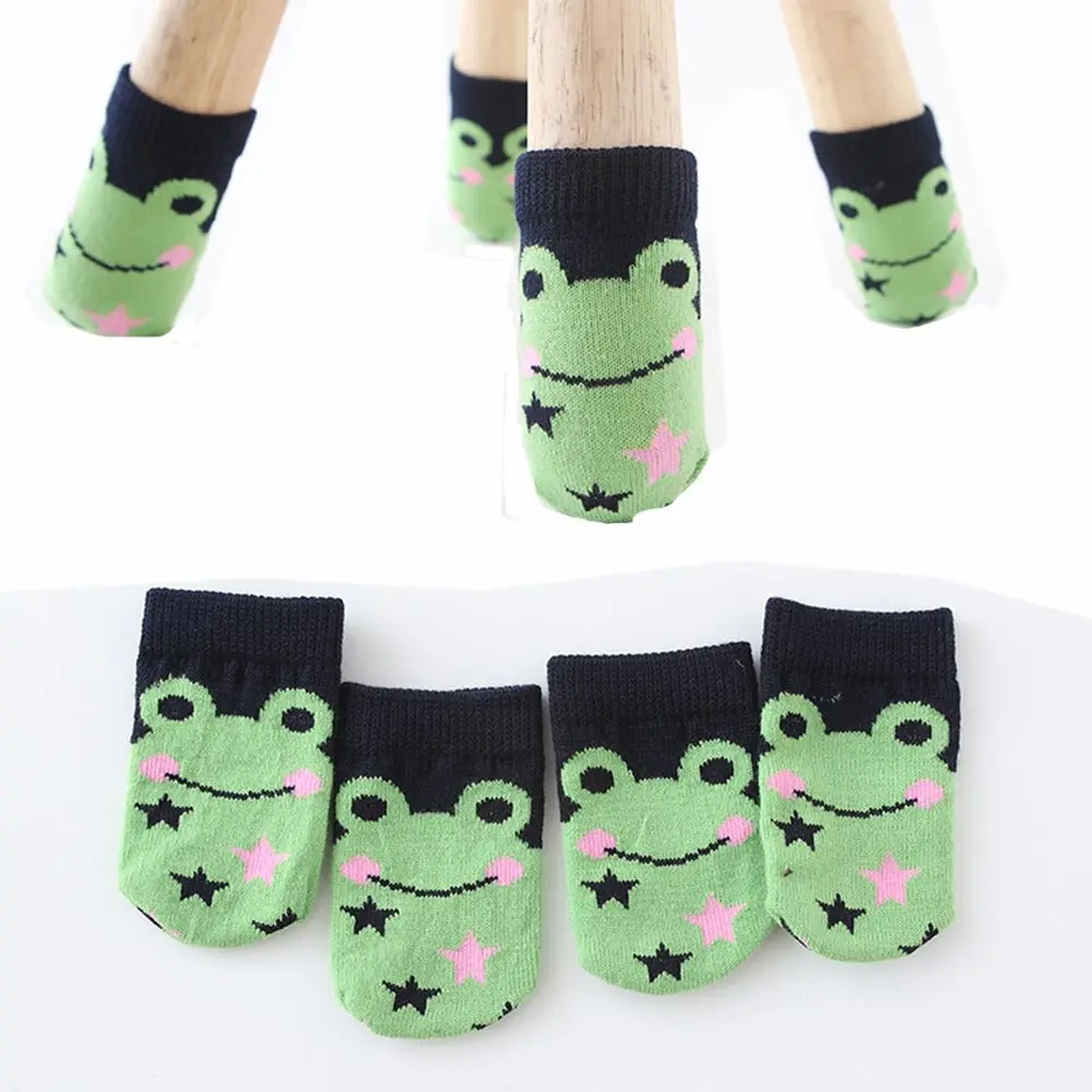

4Pcs Home Knitted Non-Slip Chair Foot Cover Furniture Protectors Covers Floor Protection Pads Table Legs Socks